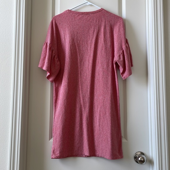 Zara Tunic Dress with Red and White Stripes - Picture 2 of 3